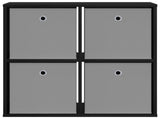 Sideboard with Drawer Black Oak 68.5 x 32 x 67 cm 8000541