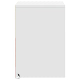 Bedside Cabinet with LED Lights White Engineered Wood 852033