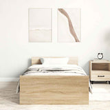 Bed Frame without Mattress Sonoma Oak 90x200 cm Engineered Wood 835927
