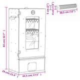 Cold Smoker with Smoker Tube 44.5 x 29 x 83 cm Galvanised steel 3443038