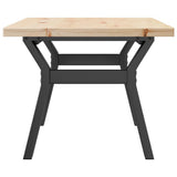 Coffee Table Y-Frame 80x50x40.5 cm Solid Wood Pine and Steel 3282772