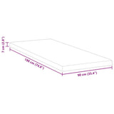 Mattress Topper White 90 x 190 x 7 cm Jaquard Fabric 4106233