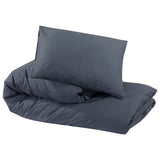 Duvet Cover Set Anthracite 140x200 cm Cotton 136081