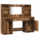 Dressing Table Set with Drawer 3 pcs Old Wood Engineered Wood 3334288