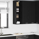 Hanging Cabinet Black Oak 30 x 29.5 x 100 cm Engineered Wood 884459