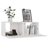 4 Piece TV Cabinet Set White Engineered Wood 3074455