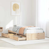 Bed Frame without Mattress 100x200 cm Solid Wood Pine 3301658