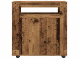 Narrow Bathroom Cabinet with Wheels Old Wood Engineered Wood 855275