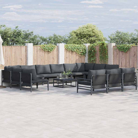 Garden Sofa Set 13 pcs Anthracite Steel 3379028