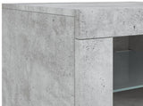 Sideboard with LED Lights Concrete Grey 283x37x67 cm 3209019