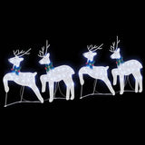 LED Reindeers 4 pcs White Fabric 3385895