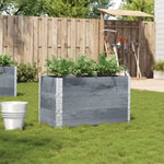 ZNTS Garden Planter Grey 100x50 cm Solid Wood Pine 3295429