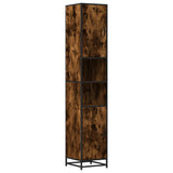 Bathroom Cabinet Smoked Oak 35x37.5x188.5 cm Engineered Wood and Metal 3300882