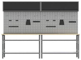 Work Bench Set 8 pcs Black and Grey Powder-Coated Steel 3321504