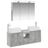 Bathroom Cabinet Set 4 pcs Concrete Grey Engineered Wood 3406418