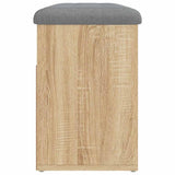 Shoe Bench Sonoma Oak 82x32x45.5 cm Engineered Wood 835028