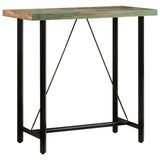 ZNTS Bar Table 110x55x107 cm Solid Wood Reclaimed and Iron 356373