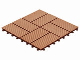 Decking Tile 11 pcs Teak 30 x 30 cm WPC 42046677
