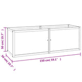 Raised Bed 150x50x50 cm Solid Wood Teak 362663