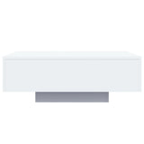 Coffee Table with LED Lights White 85x55x31 cm 836609