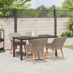 Dining Set Light grey Poly rattan 3261715