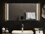 LED Bathroom Mirror Transparent 70 x 50 cm Tempered Glass 42045796