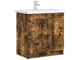 Bathroom under Sink Cabinet Smoked Oak 56 x 37.5 x 81 cm 890009