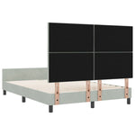 ZNTS Bed Frame Light Grey 160x200 cm Velvet 3345017