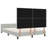 ZNTS Bed Frame Light Grey 160x200 cm Velvet 3345017