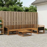 Outdoor Sofa Set 6 pcs Natural Solid Acacia Wood 3382572