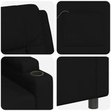Recliner Massage Chair Black 75 x 95 x 100 cm Fabric 42051178