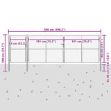 Garden Gate Steel 500x150 cm Silver 144355