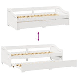Daybed with Trundle without Mattress IRUN White 90x200 cm 42000162