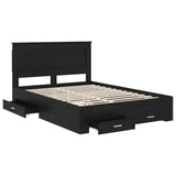 Bed Frame with Drawer with Headboard Manual Engineered Wood 3410319
