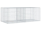 Gabion Basket with Cover 200x100x100 cm Galvanised Iron 3295192