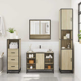3 Piece Bathroom Furniture Set Sonoma Oak Engineered Wood 3301121