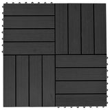22 pcs Decking Tiles 30x30 cm 2 sqm WPC Brown 277800