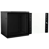 Network Cabinet with Storage Black 60 x 45 x 65 cm Steel 42017641