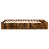 Bed Frame without Mattress Smoked Oak 135x190 cm Double 3280591