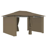 Garden Marquee with Curtains 4x3 m Taupe 180 g/m 312232