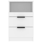 Bedside Cabinet White Engineered Wood 811232