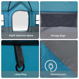 Family Tent with Roof Blue and Grey 622 x 295 x 238 cm 4100701