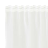 Lace Curtain with Curtains Floral White 200 x 1200 cm Polyester 4107975