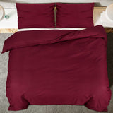 Duvet Cover Set Bordeaux 260x240 cm Cotton 136180