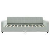 Day Bed without Mattress Light Grey 90x190 cm Single Velvet 354074