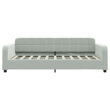 Daybed with Trundle&Drawers without Mattress Light Grey 90x190 cm 3197023