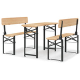 3 Piece Folding Beer Table Set Solid Wood Fir 363112