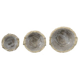 Planter Basket GENDT 3 pcs Natural Grey Kubu Rattan 42020955