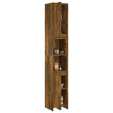 Bathroom Cabinet Smoked Oak 30x30x183.5 cm Engineered Wood 815108