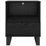 Bed Cabinet Black Oak 40 x 35 x 50 cm Engineered Wood 8004338
